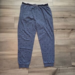 Lacoste Men's Navy Logo-Print Pajama Pants